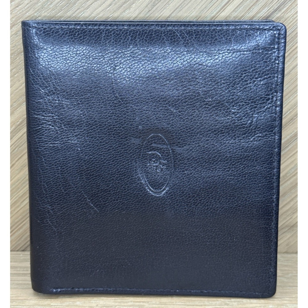 CHRISTIAN DIOR CARDHOLDER WALLET FOR‎ MEN DARK BROWN KIDSKIN LEATHER VINTAGE